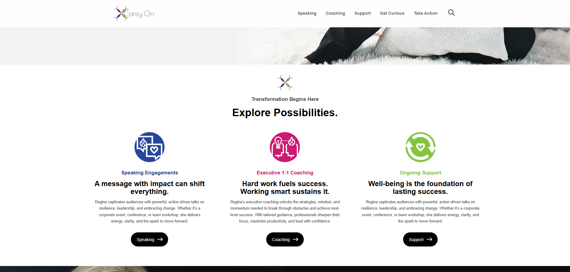 queen of action, regina carey website, regina carey